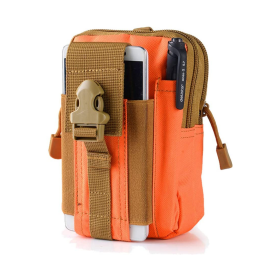 Unisex MOLLE Pouch Waist Bag for Outdoor Activities (Color: Orange)