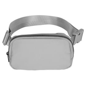 Sport Fanny Pack Unisex Waist Pouch Belt Bag Purse Chest Bag for Outdoor Sport Travel Beach Concerts Travel 20.86in-35.03in Waist Circumference (Color: Grey)